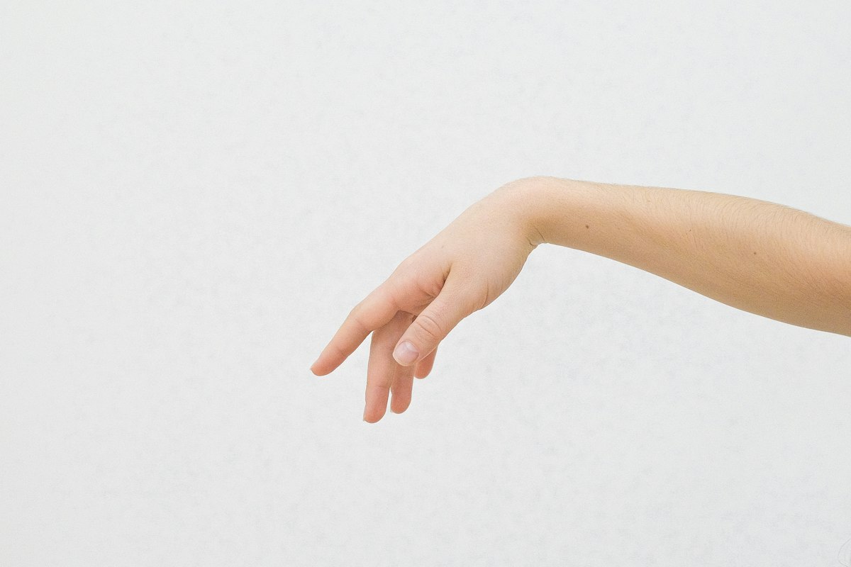 An outstretched hand, reaching